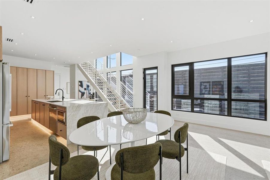 Furnished interior view inside a new home in , Dallas (Image 13). Furnished interior view inside a new home in , Dallas (Image 13).