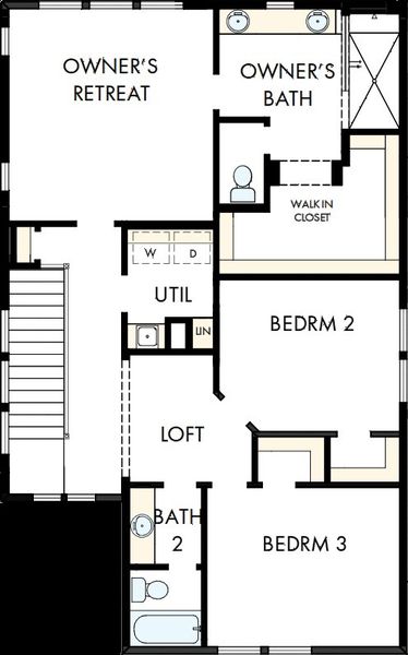 2D floor plan layout of this home in Revel Crossing at Wolf Ranch - The Panorama Collection, Colorado Springs, CO (Image 3). 2D floor plan layout of this home in Revel Crossing at Wolf Ranch - The Panorama Collection, Colorado Springs, CO (Image 3).
