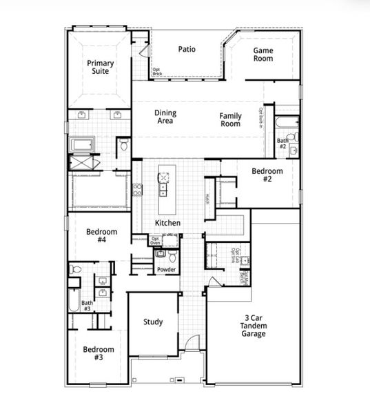 2D floor plan layout for the Ramsey Plan by Highland Homes in Mont Blanc, Schertz, TX (Image 5). 2D floor plan layout for the Ramsey Plan by Highland Homes in Mont Blanc, Schertz, TX (Image 5).