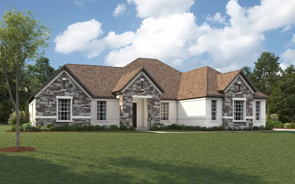 Representative exterior photo of a completed home built from the Castleberry by Stonehollow Homes in Sister Grove II, Van Alstyne, TX (Image 5).