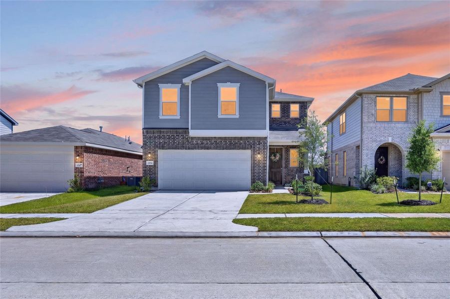 Front exterior of a new home in , Katy, TX, highlighting curb appeal (Image 25).