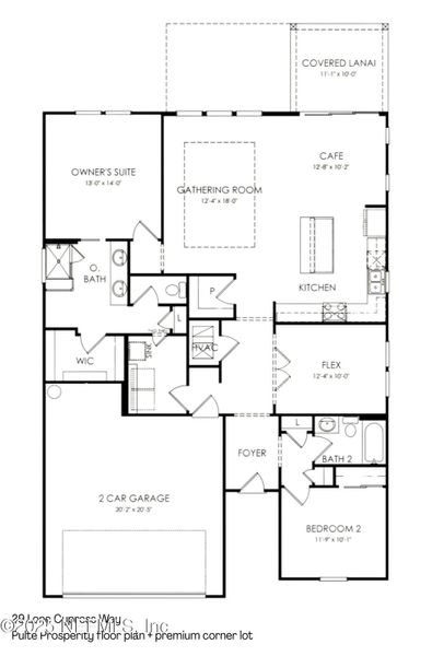2D floor plan layout of this home in Summer Bay at Grand Oaks, St. Augustine, FL (Image 5).