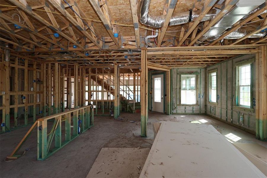 In-progress construction of a new home in Center Lake on the Park, St. Cloud, FL (Image 27).