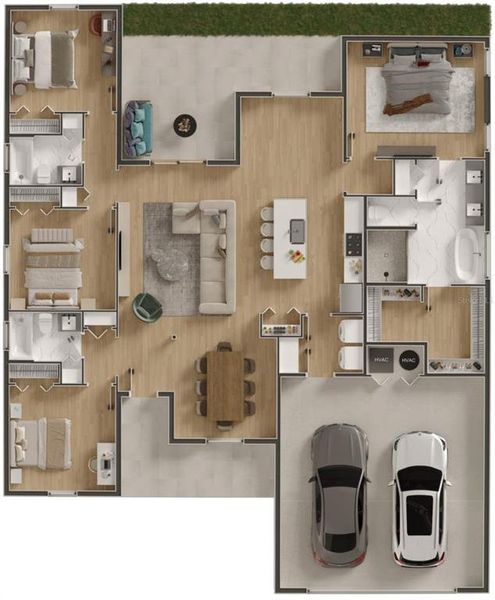 2D floor plan layout of this home in , Ocala, FL (Image 4). 2D floor plan layout of this home in , Ocala, FL (Image 4).