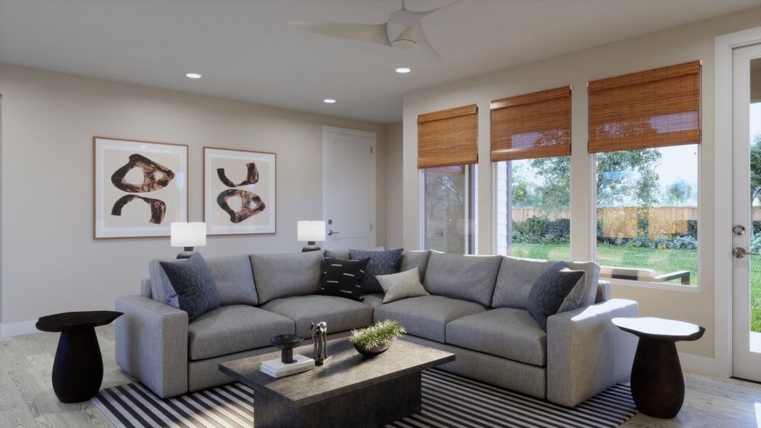 Furnished interior view inside a new home in Parkton Square, Kyle (Image 4).
