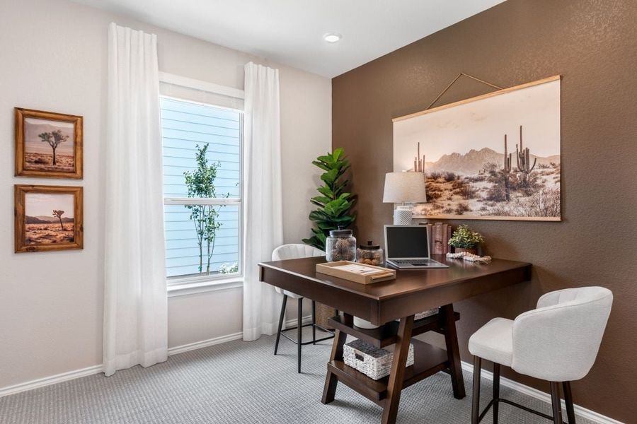 Representative furnished interior of a home built from the 1605 Modeled by KB Home in Sunset Oaks, Maxwell (Image 11).