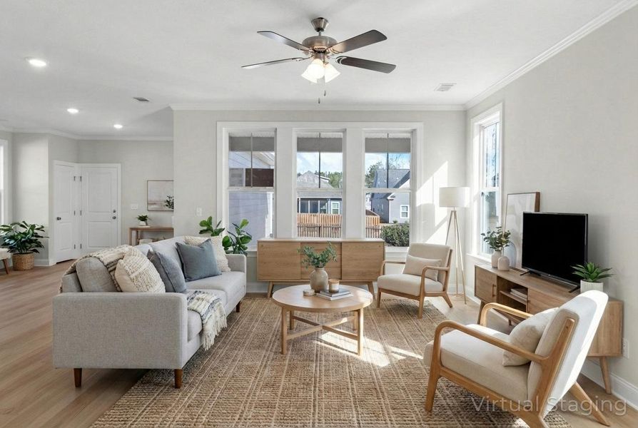 Furnished interior view inside a new home in Tillery Park, Grovetown (Image 6). Furnished interior view inside a new home in Tillery Park, Grovetown (Image 6).