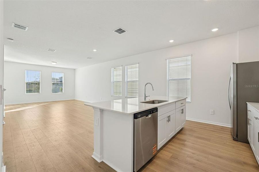Furnished interior view inside a new home in The Meadow at Crossprairie Bungalows, St. Cloud (Image 5).