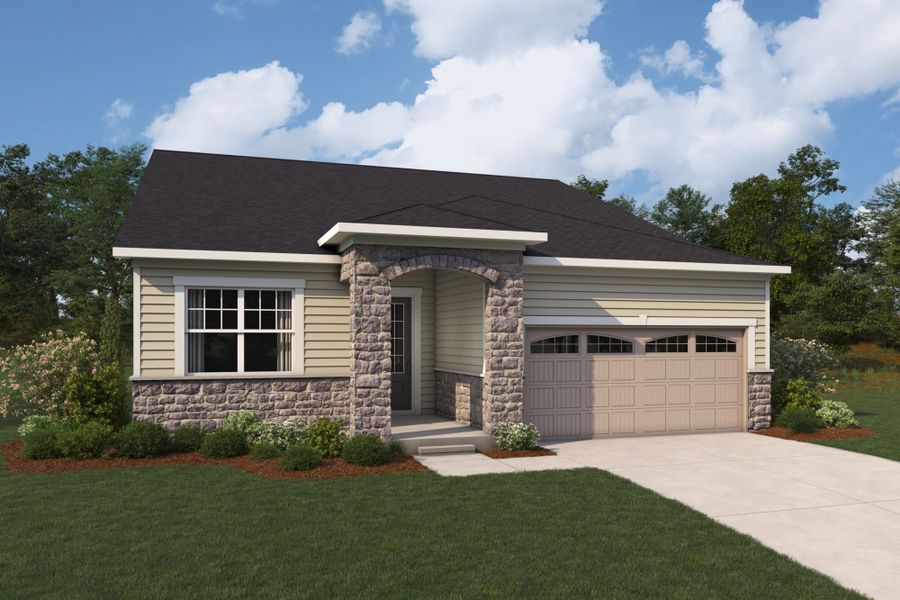 Representative exterior photo of a completed home built from the Cascades by Mattamy Homes in Westfall, Gastonia, NC (Image 4). Representative exterior photo of a completed home built from the Cascades by Mattamy Homes in Westfall, Gastonia, NC (Image 4).