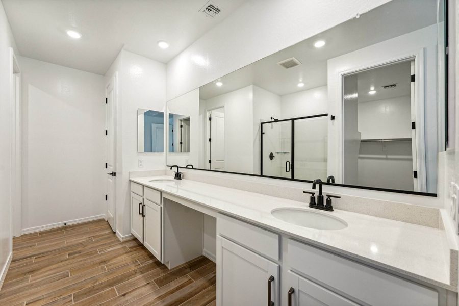 Primary bathroom. Finishes vary my community