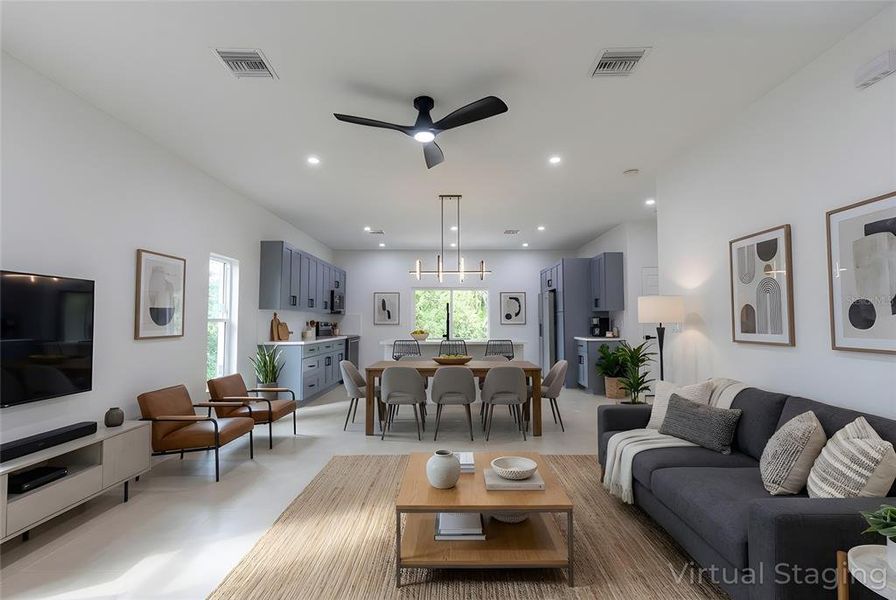 Furnished interior view inside a new home in , Sebring (Image 9).