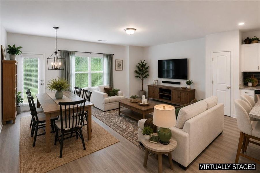 Furnished interior view inside a new home in Ellison Square, Sugar Hill (Image 5). Furnished interior view inside a new home in Ellison Square, Sugar Hill (Image 5).