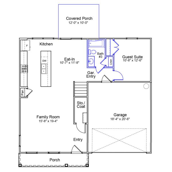 2D floor plan layout of this home in Winston Ridge, Youngsville, NC (Image 2). 2D floor plan layout of this home in Winston Ridge, Youngsville, NC (Image 2).
