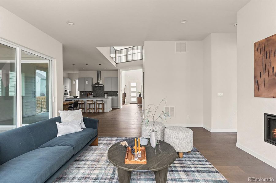 Furnished interior view inside a new home in Lyric at Ridgegate, Lone Tree (Image 39).
