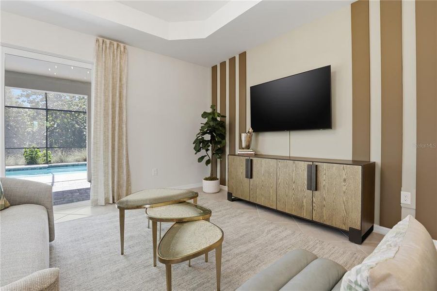 Furnished interior view inside a new home in Wellen Park Golf & Country Club, Venice (Image 8).