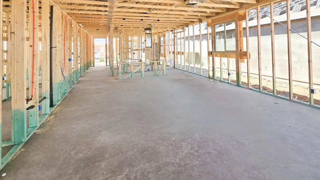 Great room, dining and kitchen