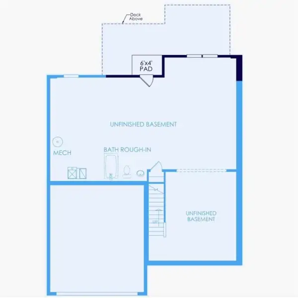 2D floor plan layout of this home in Sierra Creek, Hoschton, GA (Image 5).
