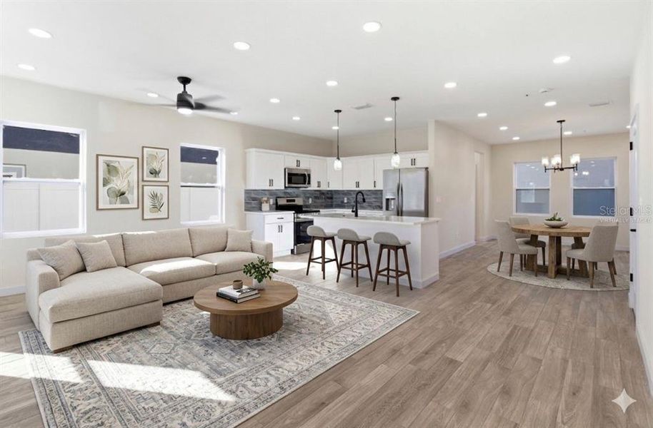 Furnished interior view inside a new home in , St. Petersburg (Image 6).