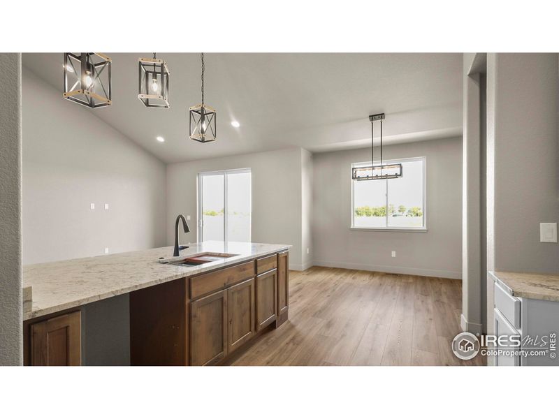 Kitchen looking out to dining room Kitchen looking out to dining room