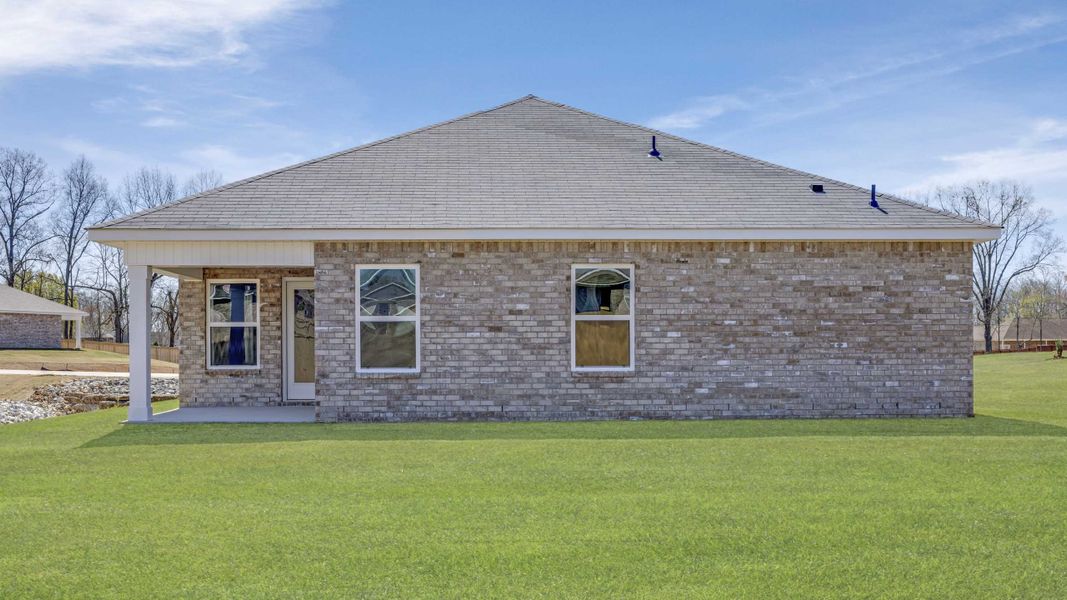 Exterior details and patio area of a home in Bailey Park, Fayetteville (Image 4).