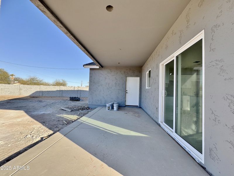 Covered back patio