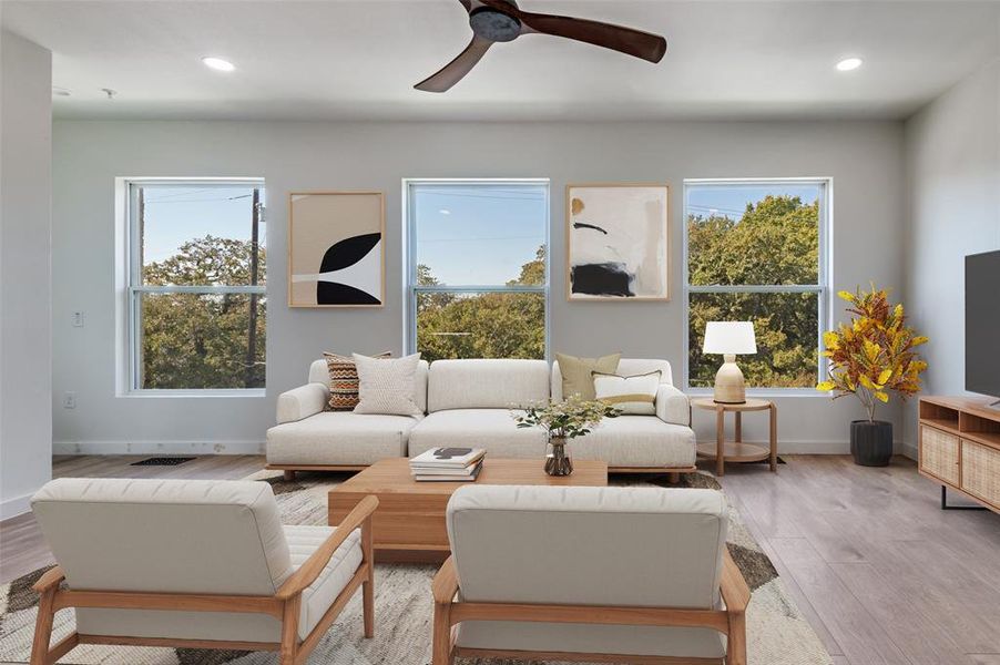 Furnished interior view inside a new home in , Irving (Image 9).