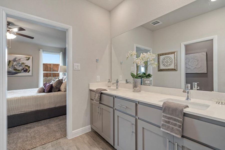Furnished interior view inside a new home in Bluestem, Rhome (Image 26).