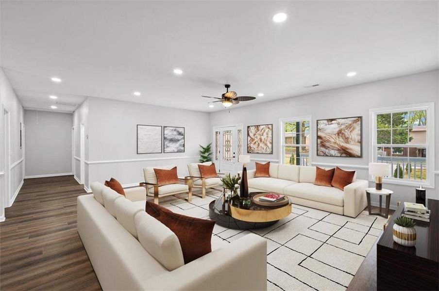 Furnished interior view inside a new home in , Rome (Image 9). Furnished interior view inside a new home in , Rome (Image 9).