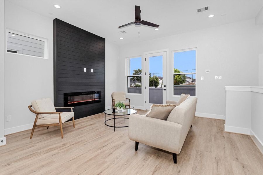 Furnished interior view inside a new home in , Houston (Image 10).