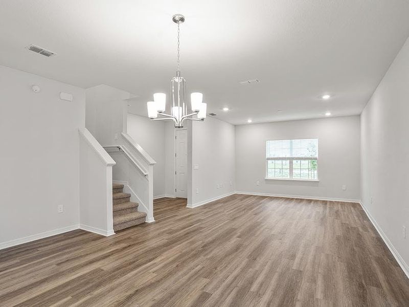 Enjoy a spacious, open living area - Brynn bungalow by Highland Homes