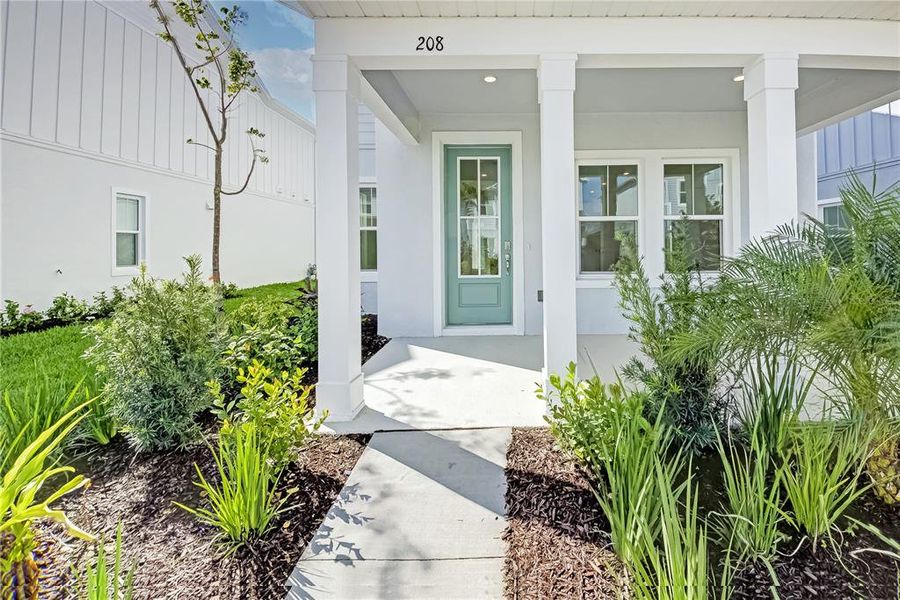 Exterior details and patio area of a home in Bungalow Walk at Lakewood Ranch, Lakewood Ranch (Image 25).