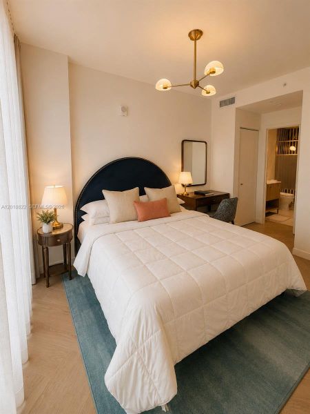 Furnished interior view inside a new home in , Miami (Image 8).