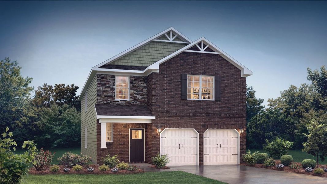 Representative exterior photo of a completed home built from the CAMERON by D.R. Horton in Sycamore Cove, Woodruff, SC (Image 6).