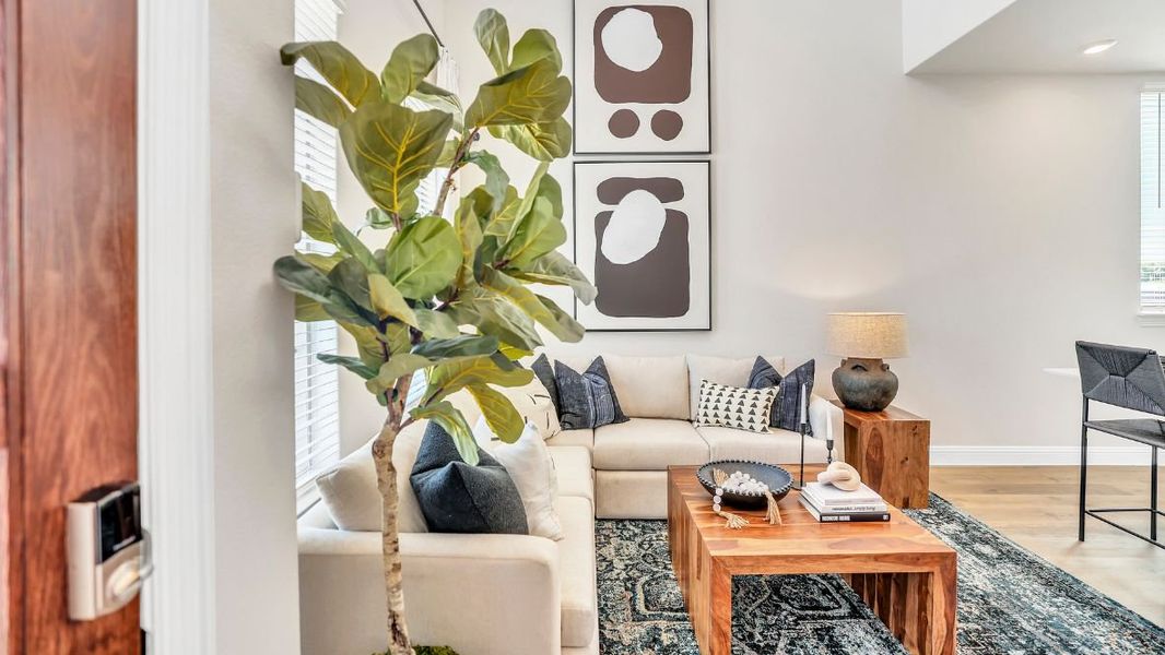 Representative furnished interior of a home built from the Appaloosa by D.R. Horton in Mustang Square, Plano (Image 7). Representative furnished interior of a home built from the Appaloosa by D.R. Horton in Mustang Square, Plano (Image 7).