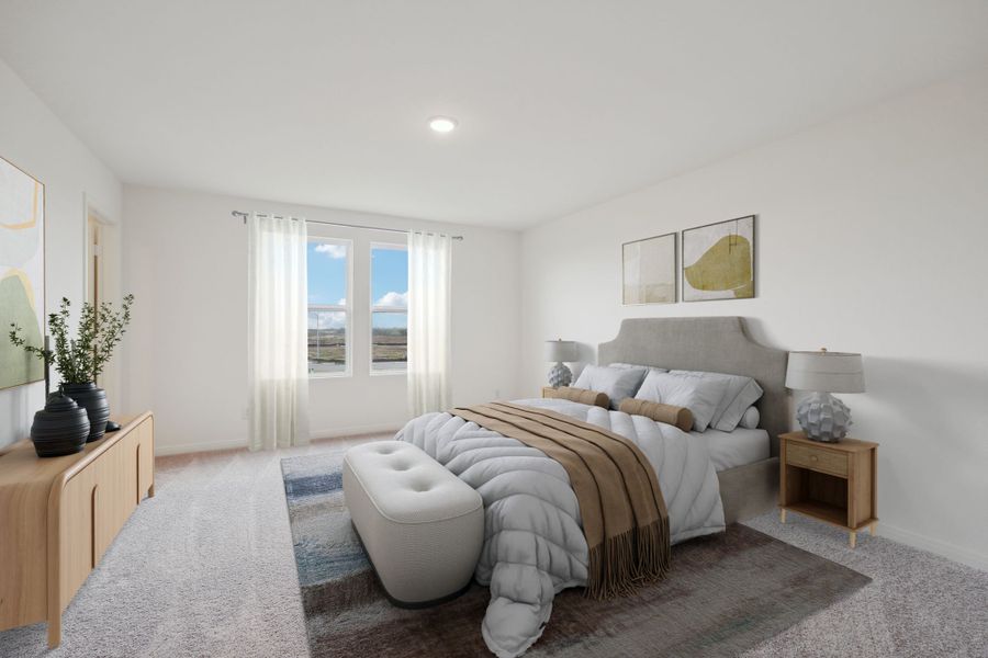 Representative furnished interior of a home built from the Barnard by Starlight Homes in The Wilder, Adkins (Image 6).