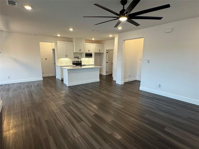 Living Room into Kitchen