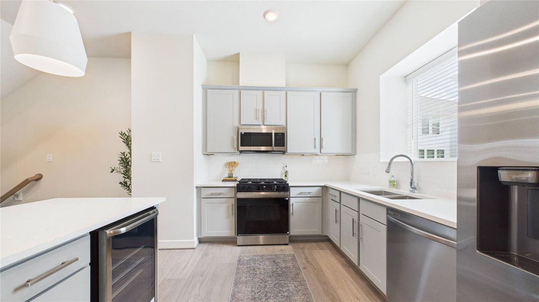 Furnished interior view inside a new home in White Oak Station, Houston (Image 10). Furnished interior view inside a new home in White Oak Station, Houston (Image 10).