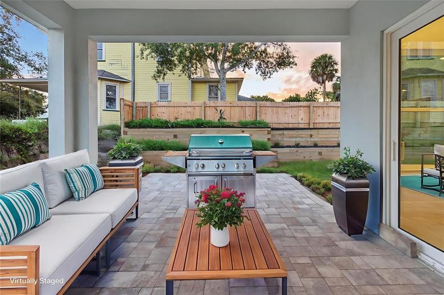 Exterior details and patio area of a home in , Tarpon Springs (Image 30).