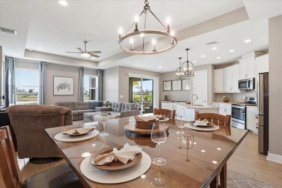 Furnished interior view inside a new home in Cypress Glen at River Wilderness, Parrish (Image 15).