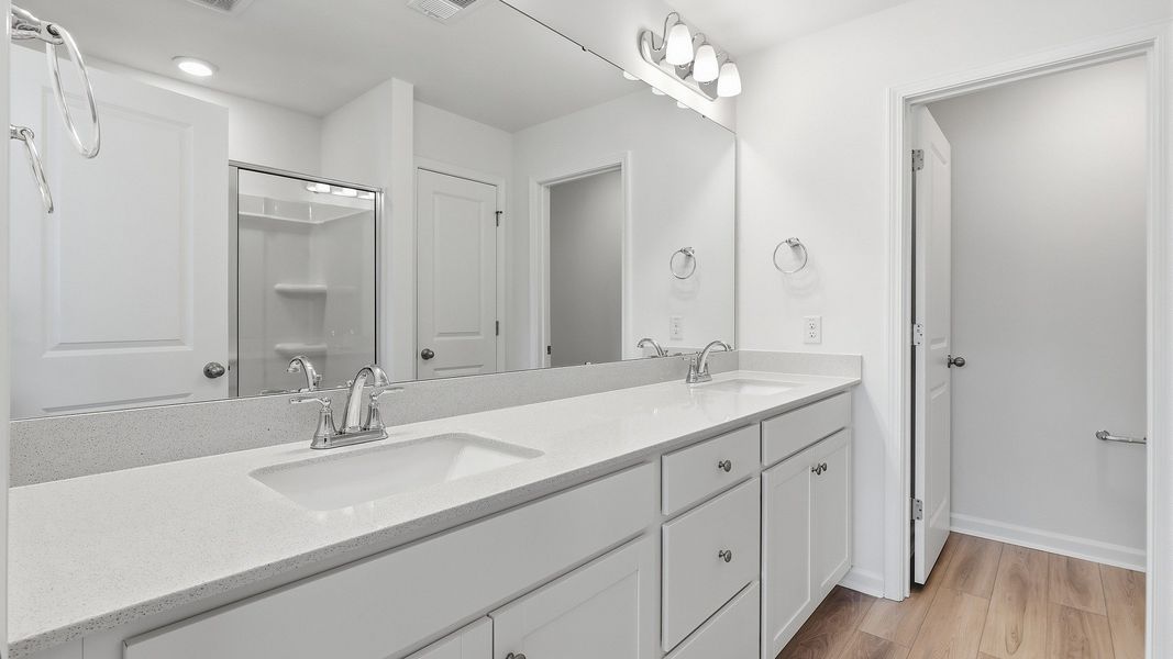 Furnished interior view inside a new home in Clear Springs Townhomes, North Charleston (Image 19). Furnished interior view inside a new home in Clear Springs Townhomes, North Charleston (Image 19).