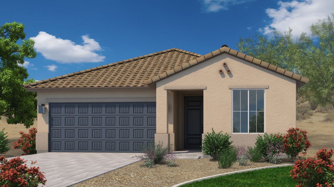 Representative exterior photo of a completed home built from the Plan 3512 by Scott Communities in The Views at Rancho Cabrillo, Peoria, AZ (Image 13).