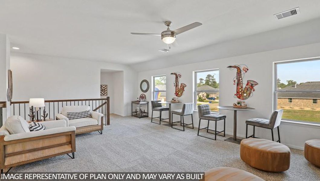 Furnished interior view inside a new home in Hills of Westlake, Conroe (Image 10).