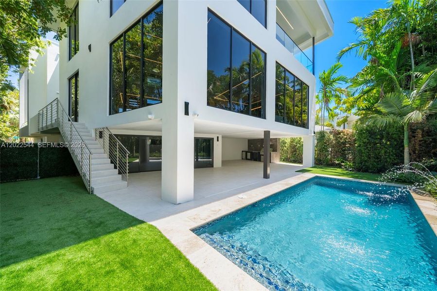 Exterior details and patio area of a home in , Miami (Image 23). Exterior details and patio area of a home in , Miami (Image 23).