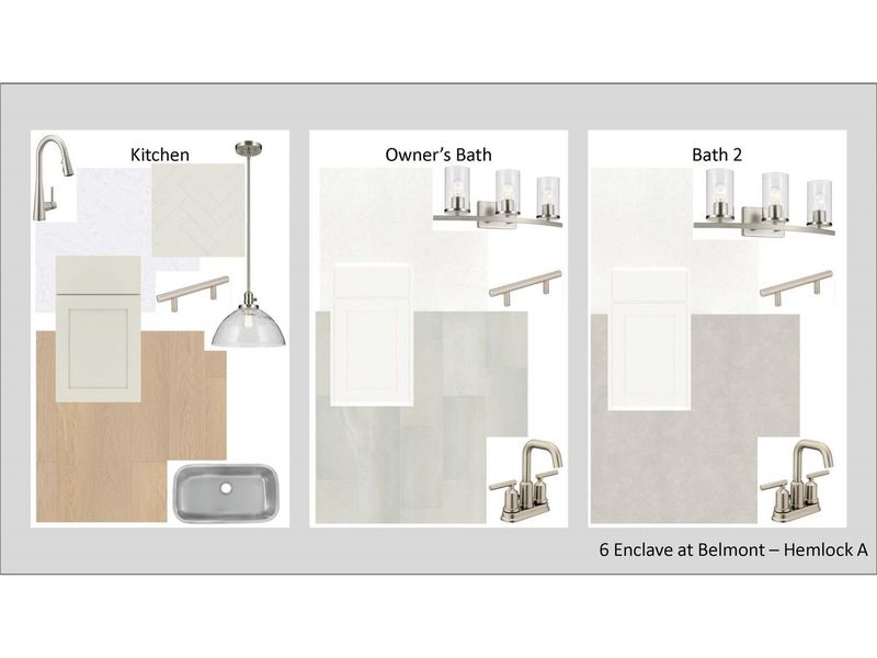 Sample of building materials used in homes in Enclave at Belmont, Belmont (Image 21).