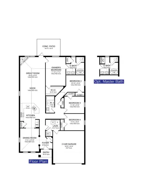 2D floor plan layout for the 2020 by Adams Homes in Winding Oaks, Weeki Wachee, FL (Image 3). 2D floor plan layout for the 2020 by Adams Homes in Winding Oaks, Weeki Wachee, FL (Image 3).