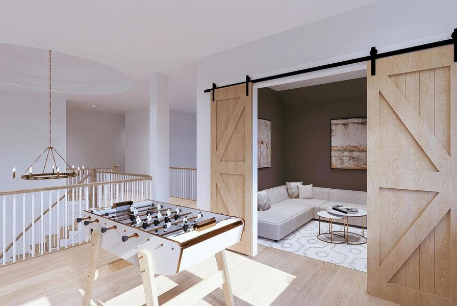 Furnished interior view inside a new home in Parmer Ranch 60, Georgetown (Image 15).