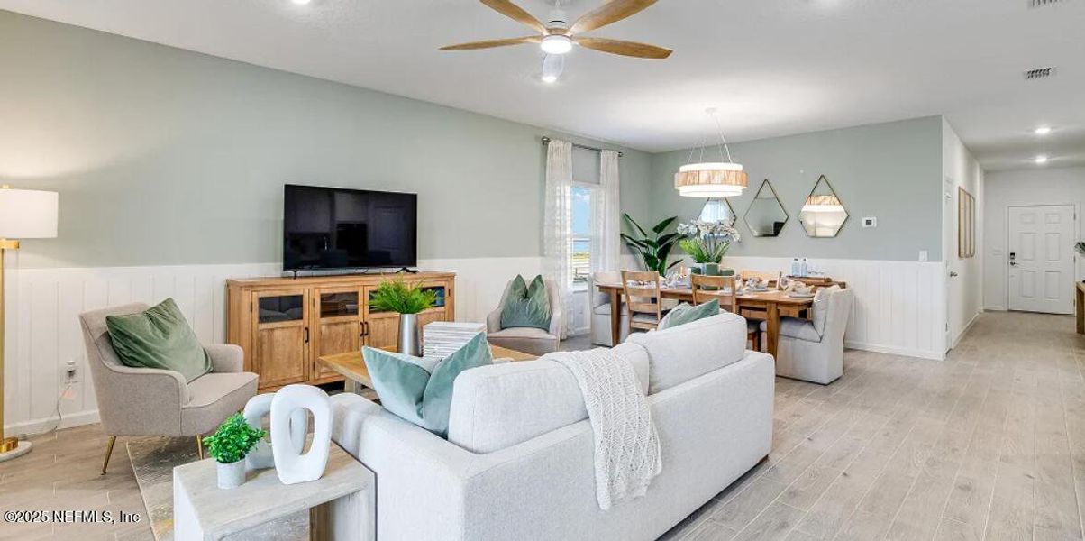 Furnished interior view inside a new home in Granary Park: Granary Park 50s, Green Cove Springs (Image 13). Furnished interior view inside a new home in Granary Park: Granary Park 50s, Green Cove Springs (Image 13).