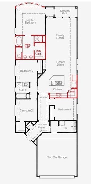 2D floor plan layout of this home in Candela, Richmond, TX (Image 3).