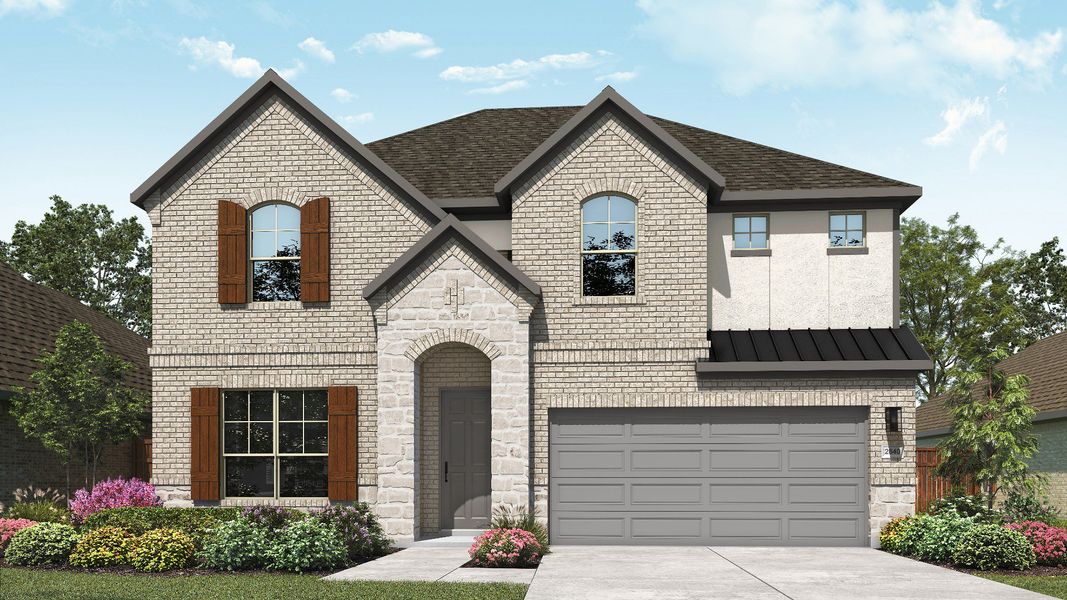 Representative exterior photo of a completed home built from the Magnolia by DRB Homes in Heritage Mill, Hutto, TX (Image 5).