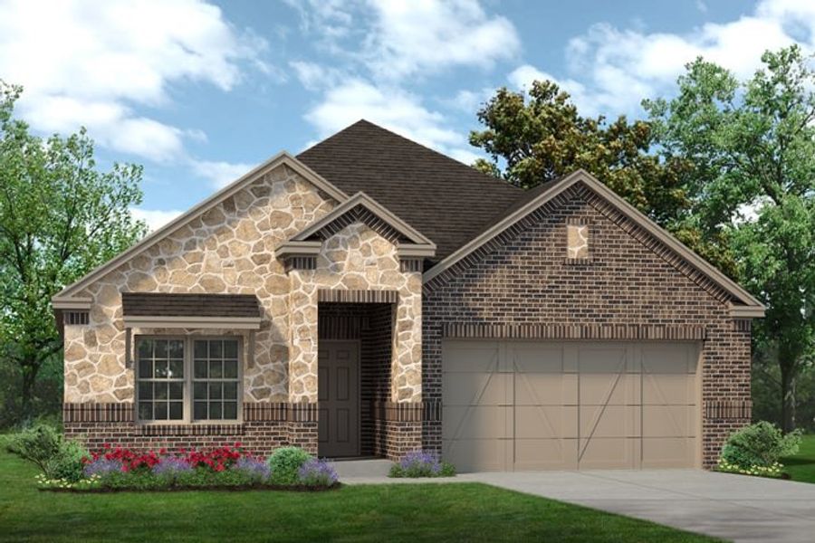 Representative exterior photo of a completed home built from the Brimstone by Sandlin Homes in Lakesong, Midlothian, TX (Image 10). Representative exterior photo of a completed home built from the Brimstone by Sandlin Homes in Lakesong, Midlothian, TX (Image 10).